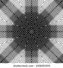 Abstract black and white  psychedelic kaleidoscopic seamless pattern.vector