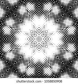 Abstract black and white  psychedelic kaleidoscopic seamless pattern.vector