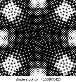 Abstract black and white  psychedelic kaleidoscopic seamless pattern.vector