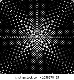 Abstract black and white  psychedelic kaleidoscopic seamless pattern.vector