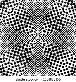 Abstract black and white  psychedelic kaleidoscopic seamless pattern.vector