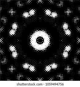 Abstract black and white  psychedelic kaleidoscopic seamless pattern.vector