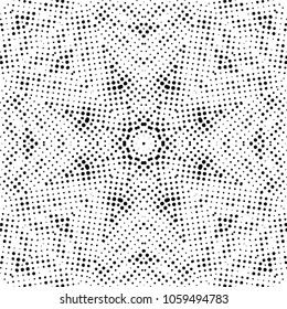 Abstract black and white  psychedelic kaleidoscopic seamless pattern.vector