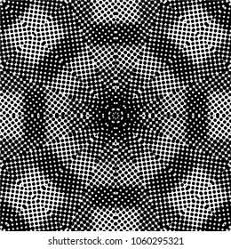 Abstract black and white  psychedelic kaleidoscopic seamless pattern.vector