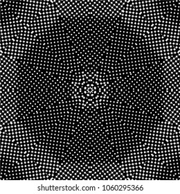 Abstract black and white  psychedelic kaleidoscopic seamless pattern.vector