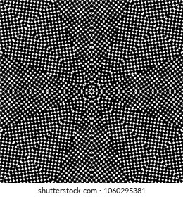 Abstract black and white  psychedelic kaleidoscopic seamless pattern.vector