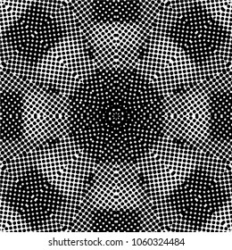 Abstract black and white  psychedelic kaleidoscopic seamless pattern.vector
