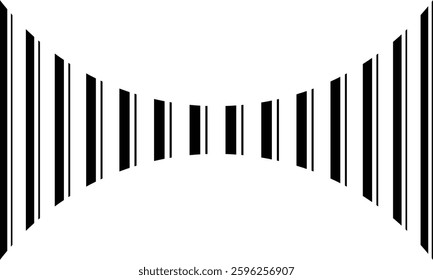abstract black white radiating pattern with stripe line.