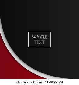 Abstract black white red background, papercut style, eps10