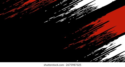 Abstractas negro blanco y rojo grunge textura fondo negro. Elemento simple. Cómic moderno.