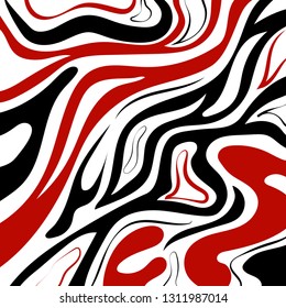 Abstract black white red zebra background