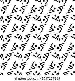 Abstract black and white repeating background