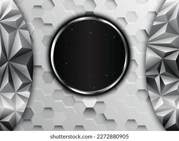 Abstract black and  White round background