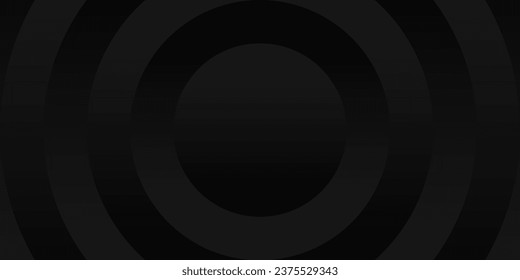 Resumen de fondo redondo blanco y negro con círculos concéntricos. Ilustración vectorial.