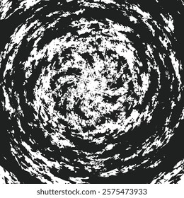Abstract black and white round grunge Texture. Black and white art, wallpaper. EPS vector illustration
