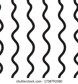 Abstraktes Schwarz-Weiß-Skript nahtloses Muster in Vektor. Trendy Modeprint für Textilien, Bekleidung, Verpackung, Tapeten