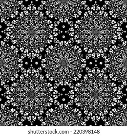 Abstract black and white seamless background, EPS8 - vector graphics.