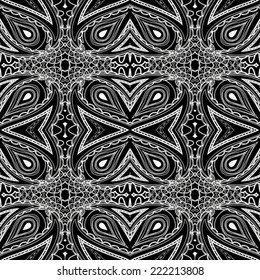 Abstract black and white seamless background, EPS8 - vector graphics.