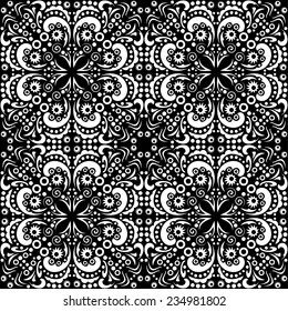 Abstract black and white seamless background