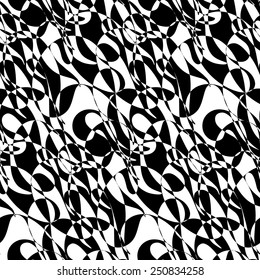 Abstract black and white seamless background pattern hand drawn , vector illustration 