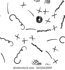 Fundo sem costura preto e branco abstrato