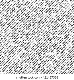Abstract black and white seamless background with diagonal zigzag strokes