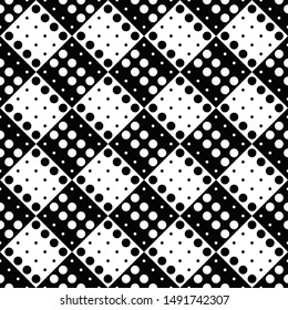 Abstract black and white seamless dot pattern background design - monochrome vector illustration from dots