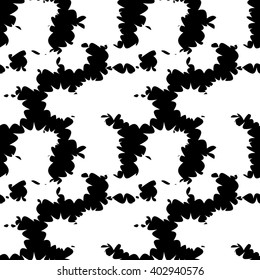 Abstract black and white seamless geometric pattern. Vector background for print onto fabric, textile and wallpaper. 