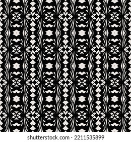 abstract black and white seamless mandala pattern background, fabric ethnic ornate cloth illustration.