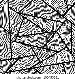 Abstract black and white seamless pattern.