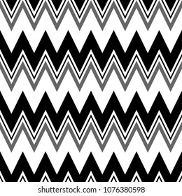 Abstract black and white seamless pattern. linear pattern. geometric minimalistic background. zigzag vector illustration