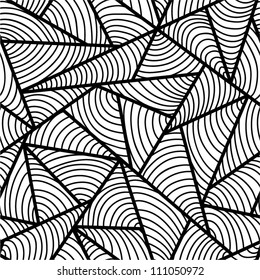 Abstract black and white seamless pattern.