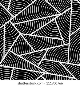 Abstract black and white seamless pattern.