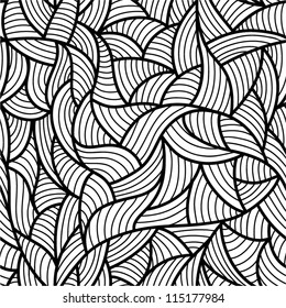 Abstract black and white seamless pattern.