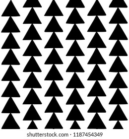 Abstract black and white seamless pattern with triangles