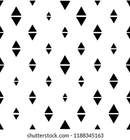 Abstract black and white seamless pattern with triangles