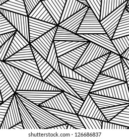 Abstract black and white seamless pattern.