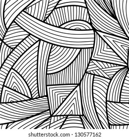 Abstract black and white seamless pattern.