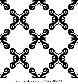 Abstract. Black and white. Seamless pattern. Endless texture. 