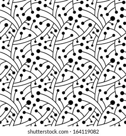 Abstract black and white seamless pattern. 