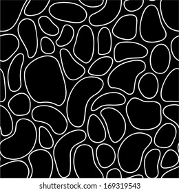 Abstract black and white seamless pattern. 