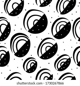 Resumen de patrones transparentes en blanco y negro	
