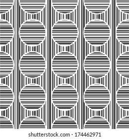Abstract black and white seamless pattern. 