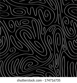 Abstract black and white seamless pattern.