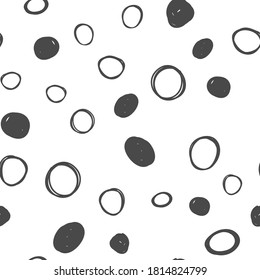 Resumen del patrón negro y blanco sin soldadura. Fondo Texturado De Vector.