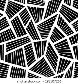 Abstract black and white seamless pattern. 