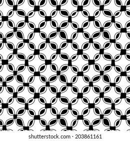 Abstract black and white seamless pattern.