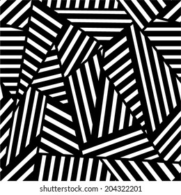 Abstract black and white seamless pattern. 