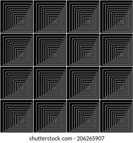 Abstract black and white seamless pattern. 
