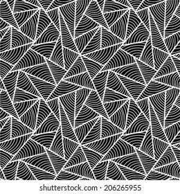 Abstract black and white seamless pattern. 